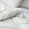 Provincial Home Living Sheets + Pillowcases>Parish Flat Sheet - Natural & White